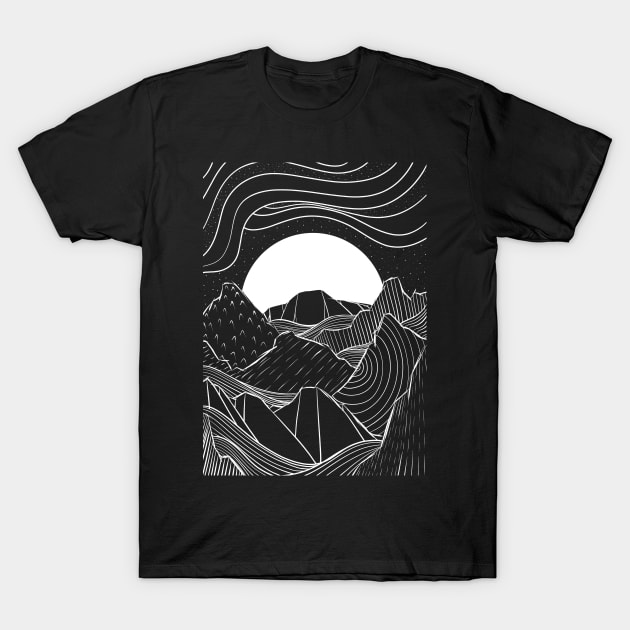 A dark seascape T-Shirt by Swadeillustrations